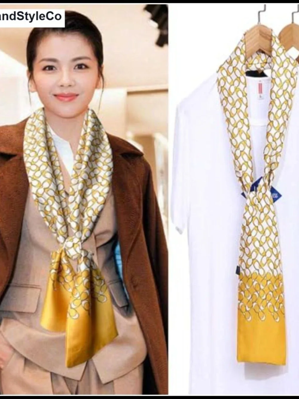 2 Pack Silk Feel Satin Scarves Long Thin Fashion Accessories Gift 5.9x57